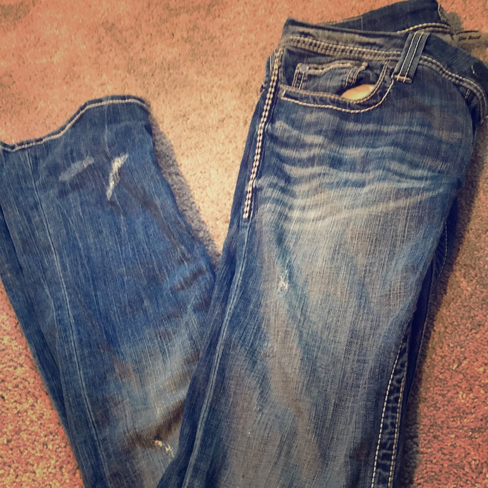 BKE denim Stella slim bootcut distressed size 29L
